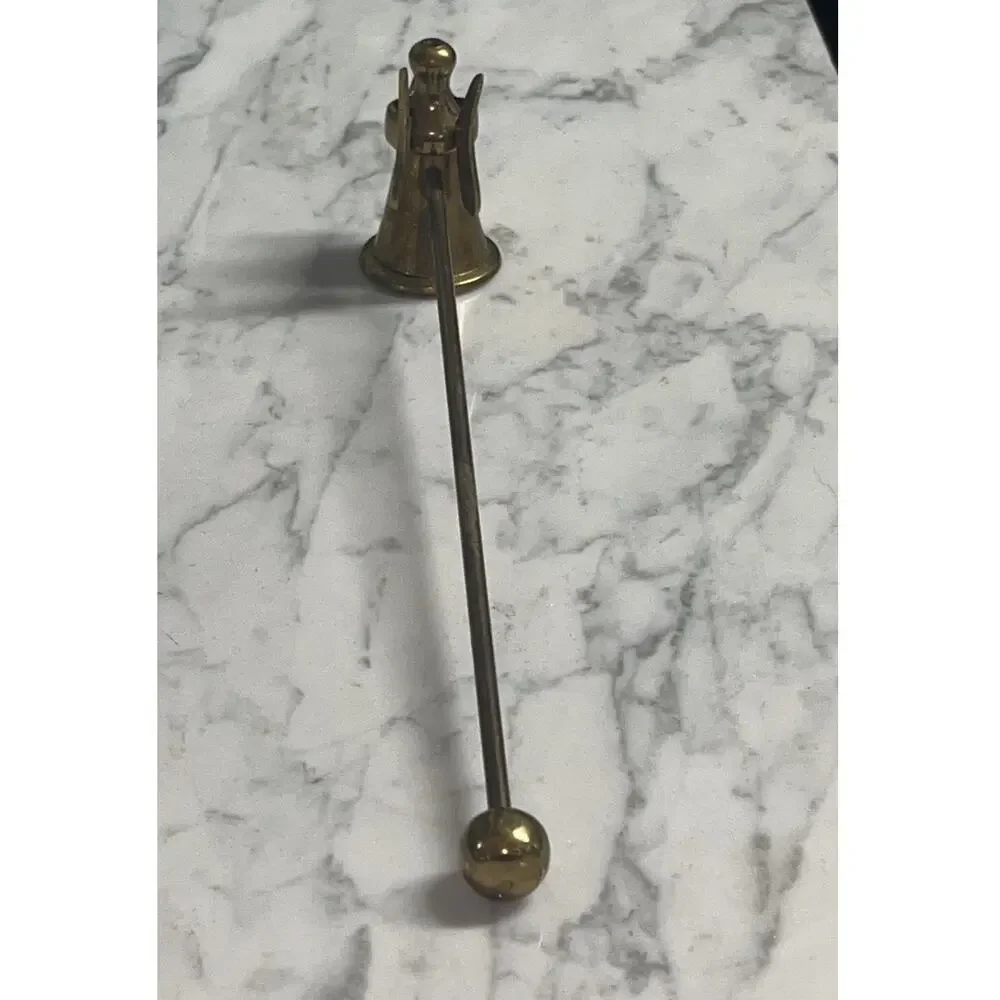 Vintage Brass Angel Candle Holder & Snuffer